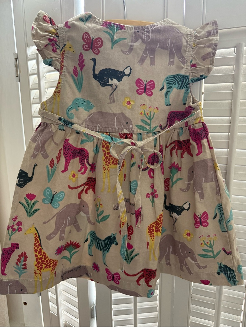 African Safari Animal Print Dress | 6–12 Months | 100% Cotton - Picture 8 of 10